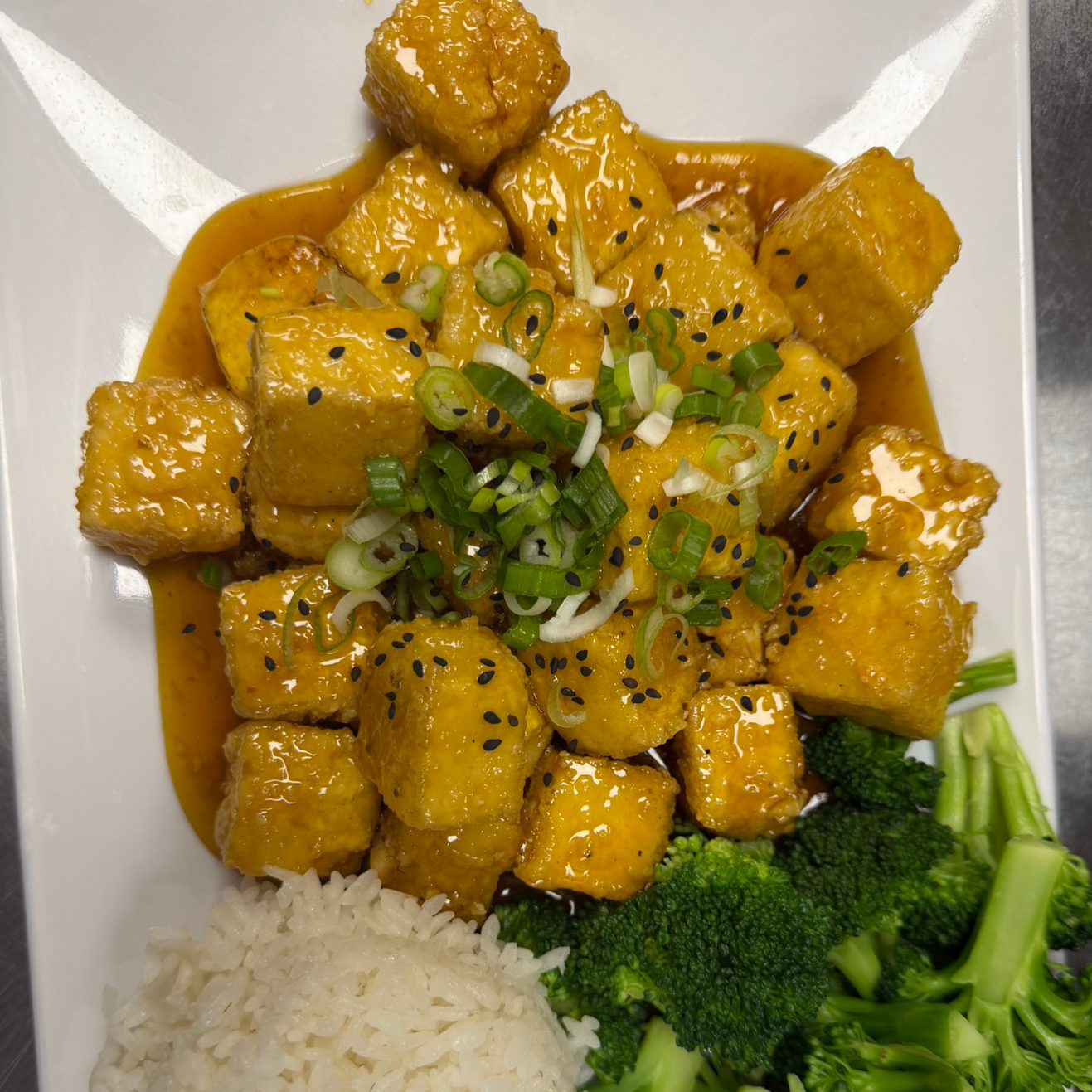 Sesame Tofu.