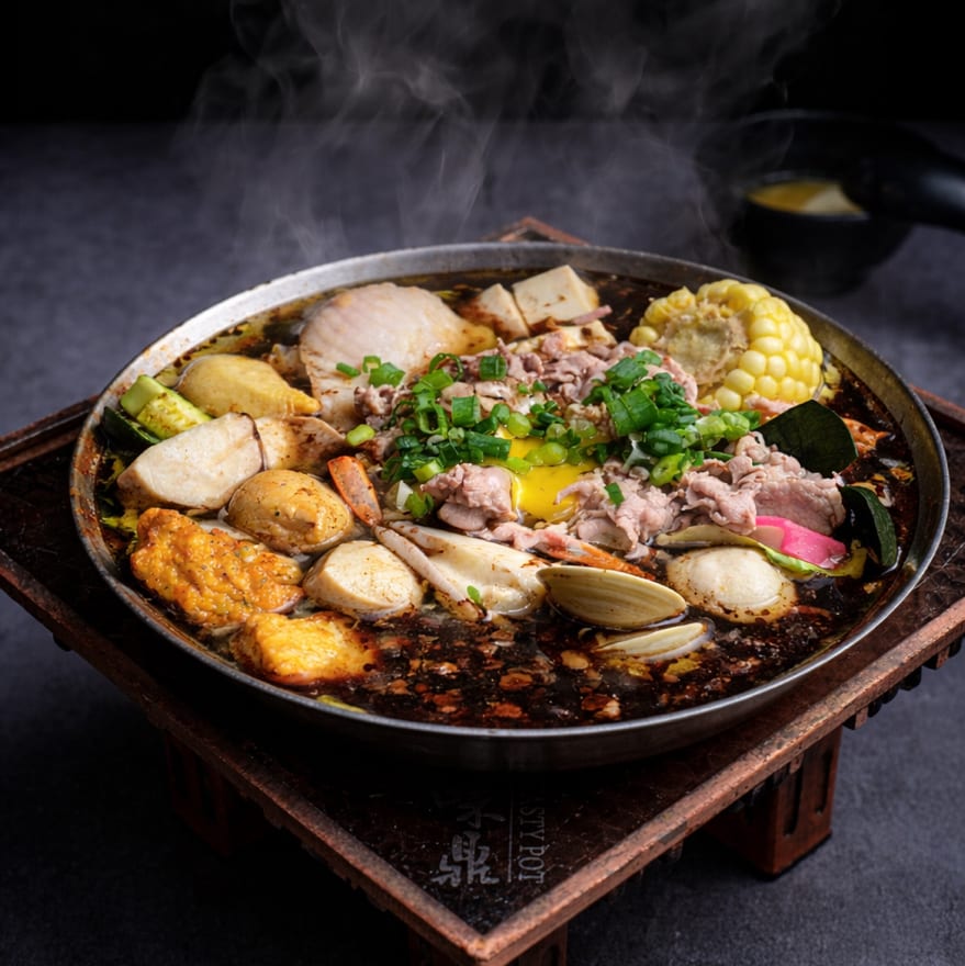 Black Garlic Tonkotsu Hot Soup.