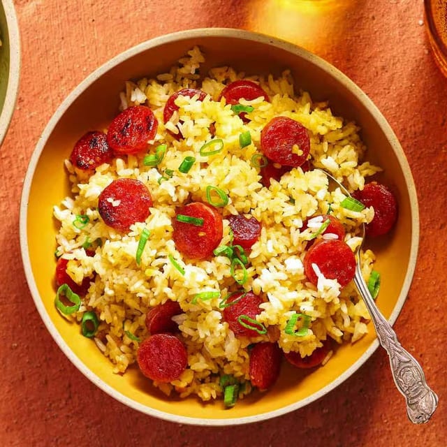 Chinese Sausage XO Fried Rice.