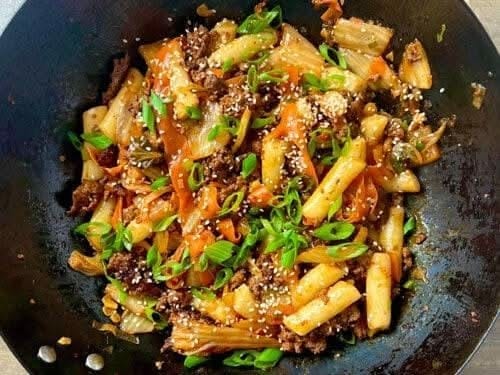 Kimchi Rice Cake.
