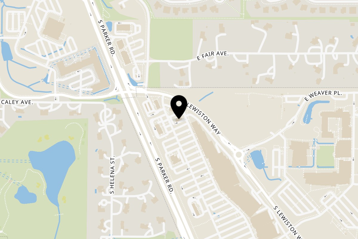 Map showing the location of Tasty Pot! Aurora on 6330 S Parker Rd in Aurora